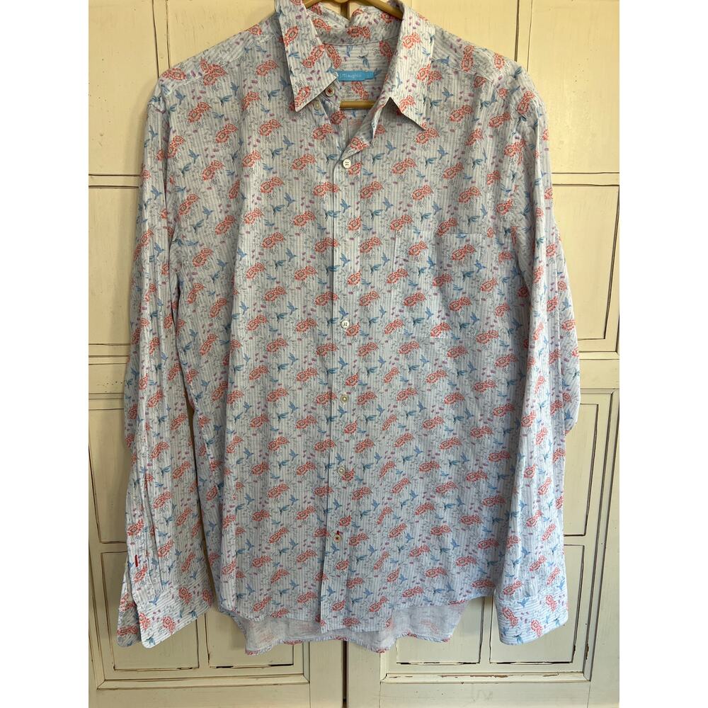 J.McLaughlin mens size large cotton button down shirt
